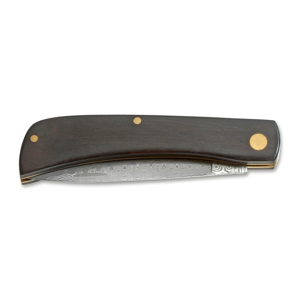 Magnum By Boker Ebony Rangebuster Damascus Folding Knife