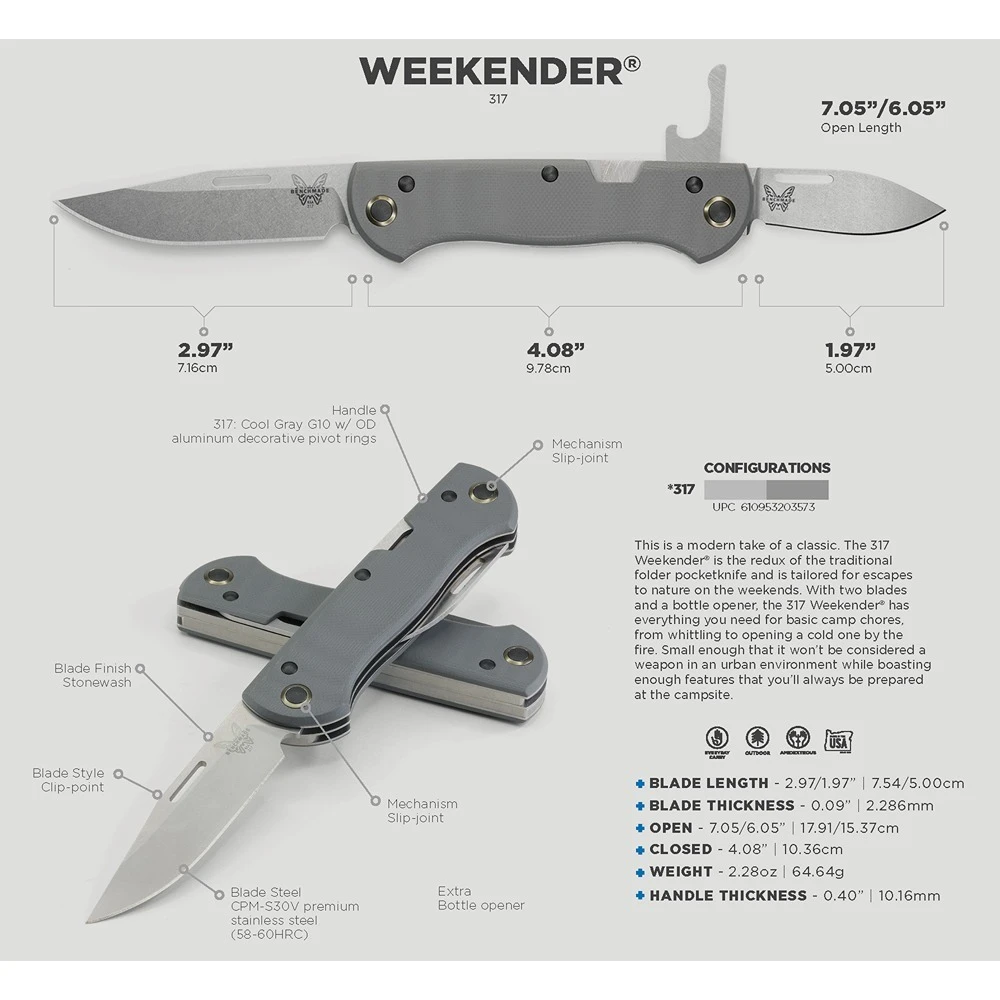 Benchmade 317 Weekender Folding Knife - Image 6