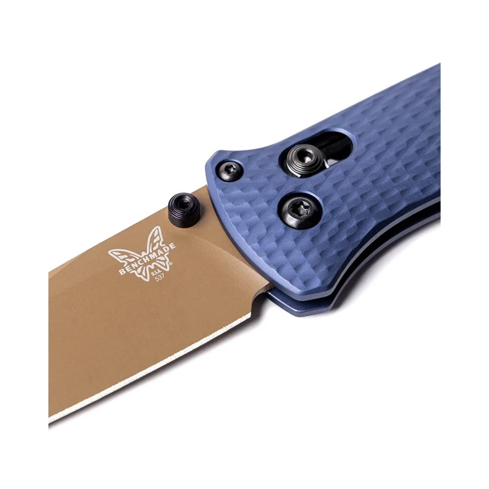 BENCHMADE 537FE-02 Bailout Axis Folding Knife, Crater Blue, NEW - Image 7