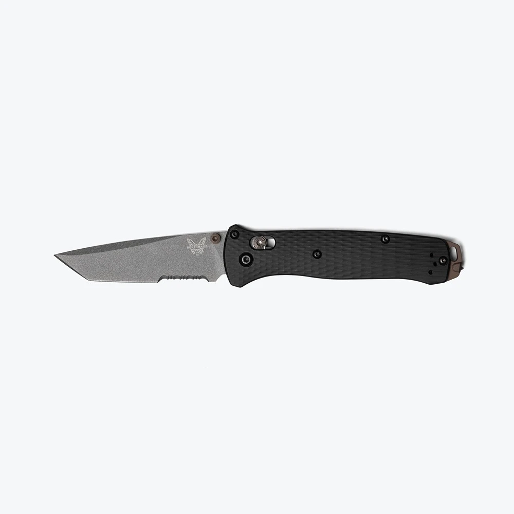 BENCHMADE 537SGY-03 Bailout Axis Folding Knife, Black Aluminium, Serr NEW - Image 4