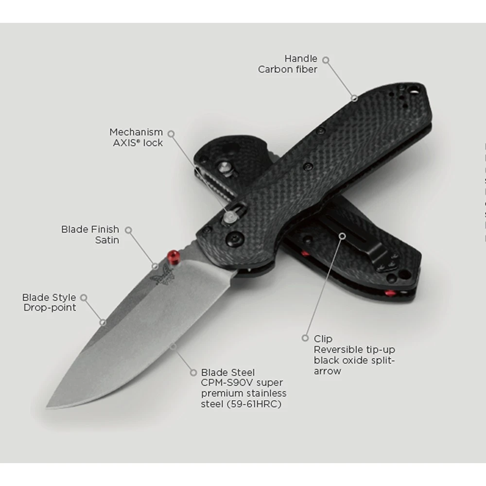 Benchmade 560-03 Freek Axis Folding Knife, Carbon Fibre, New 2023 - Image 5