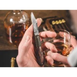 Boker Barlow Integral Leopard-Damascus Folding Knife