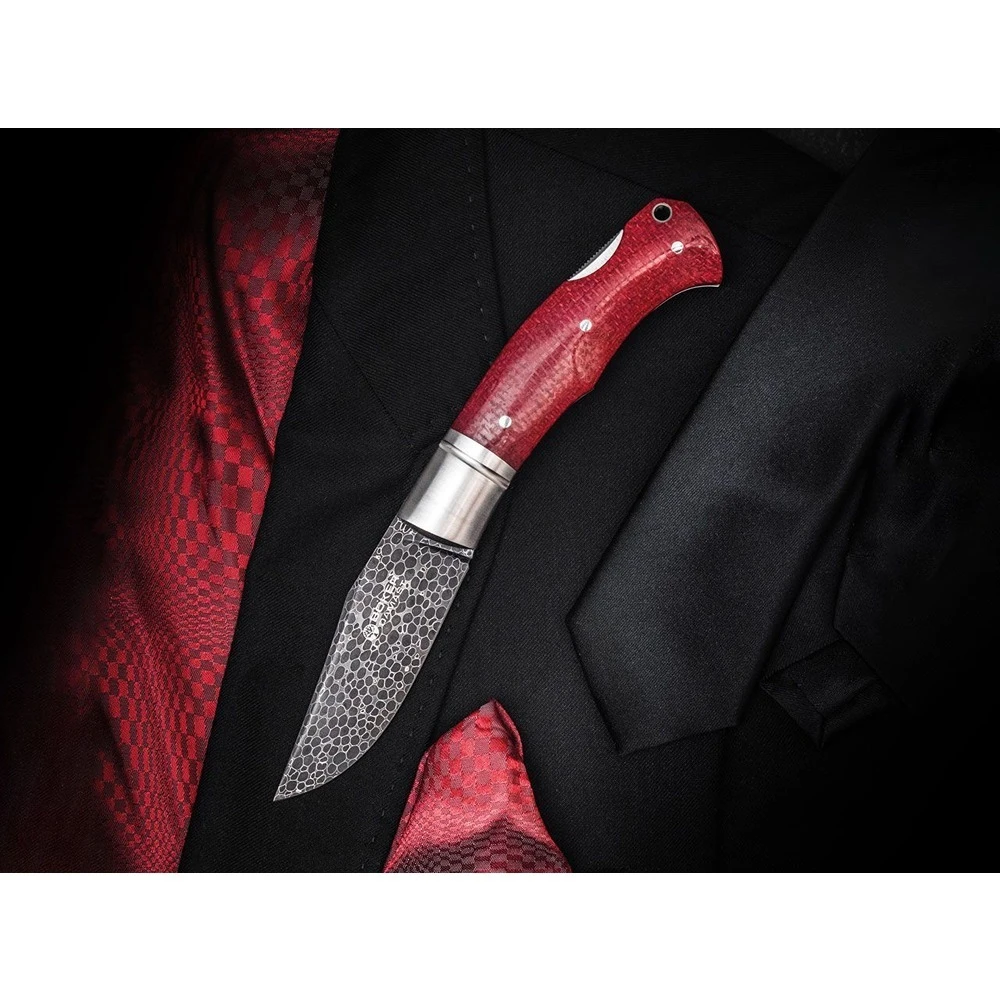 Boker Boxer Damascus Folding Knife - Image 4