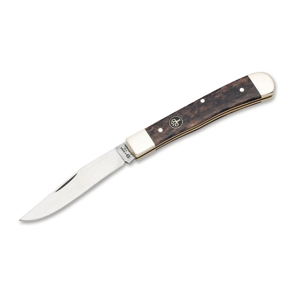 Boker Trapper Bone Buckskin Folding Knife - Image 3