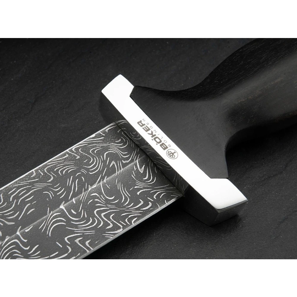 Boker Swiss Dagger Mosaic Damascus Fixed Blade Knife - Image 2