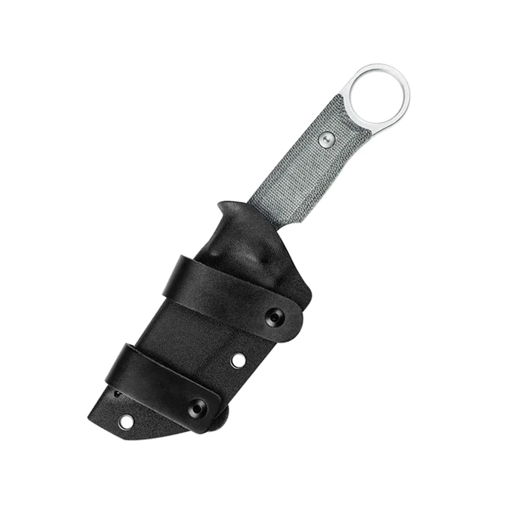 Kizer K1048A1 Cabox Fixed Blade Knife, Black Micarta - Image 2