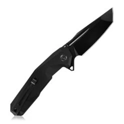 Kubey Kb237D Carve Tactical Folding Knife, Coated D2, Black G10