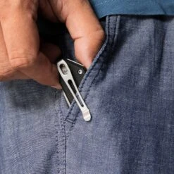 KUBEY KU122A COEUS Folding Knife, Beadblasted D2, Black G10