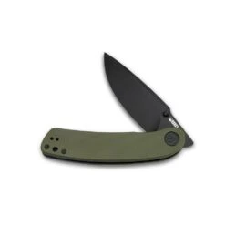 KUBEY KU344G MOMENTUM Folding Knife, Darkwashed AUS-10, Green G10