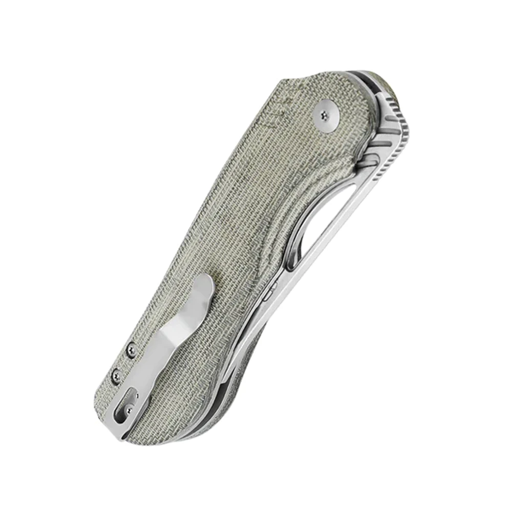 Kizer Kv3542.2C1 Kobold 2.0 Front Flipper Folding Knife, Green Micarta - Image 7