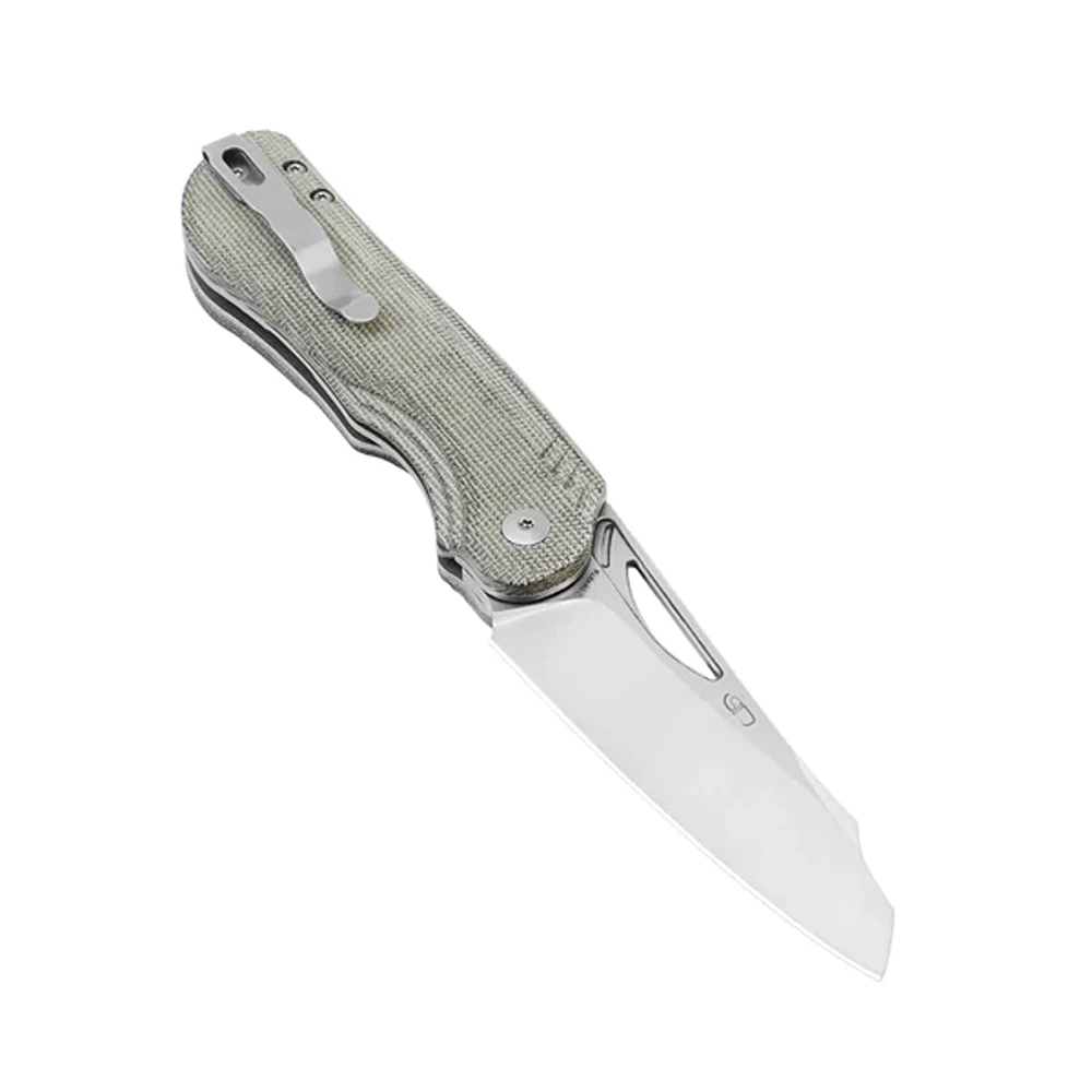 Kizer Kv3542.2C1 Kobold 2.0 Front Flipper Folding Knife, Green Micarta