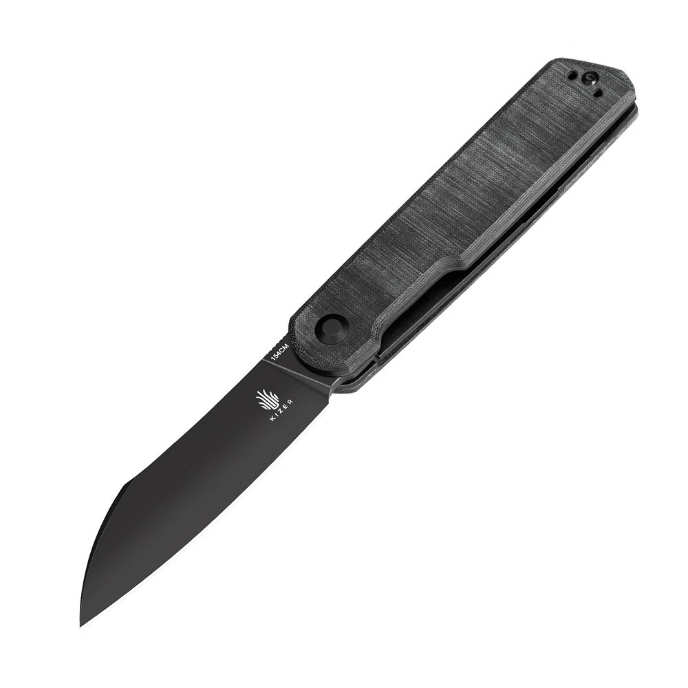 Kizer Kv3580C2 Klipper Folding Knife, Black Micarta - Image 2