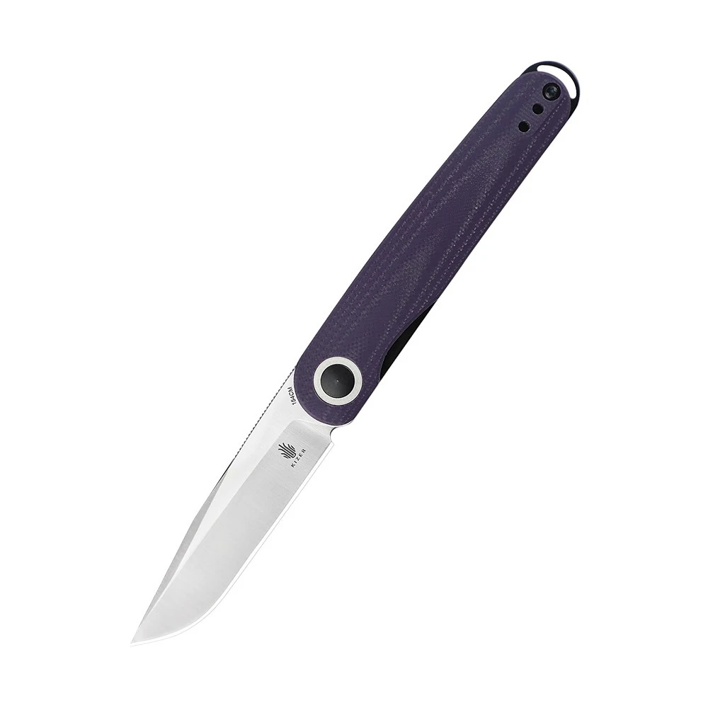 Kizer V3604C1 Azo Squidward Folding Knife, Purple G10 - Image 5
