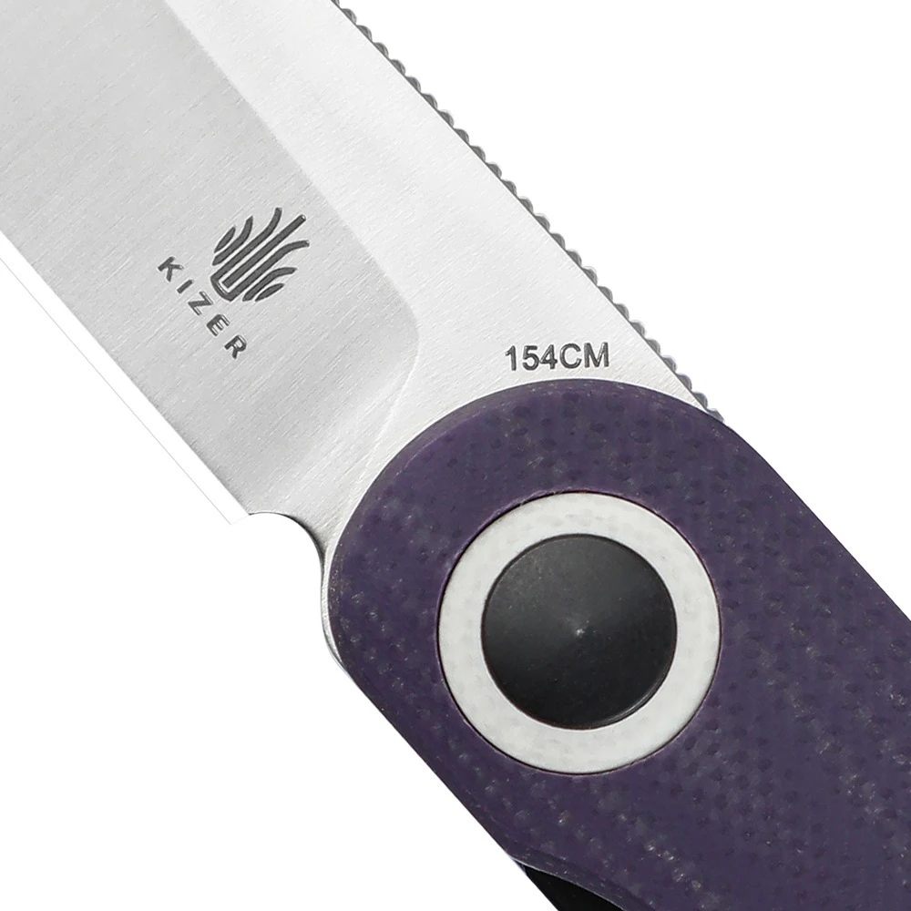 Kizer V3604C1 Azo Squidward Folding Knife, Purple G10 - Image 7