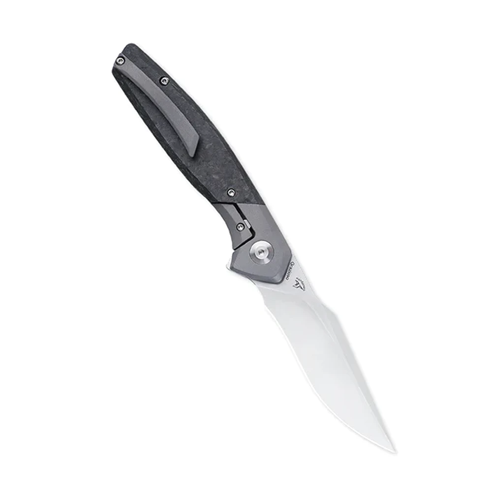 Kizer Ki4572A1Manganas Grazioso Frame Lock Knife, Black Ti & Cf - Image 7