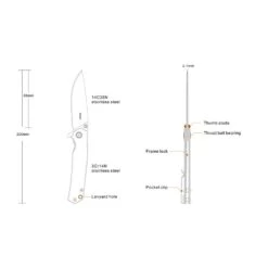 Ruike Knives P801-Sf Flipper Folding Knife