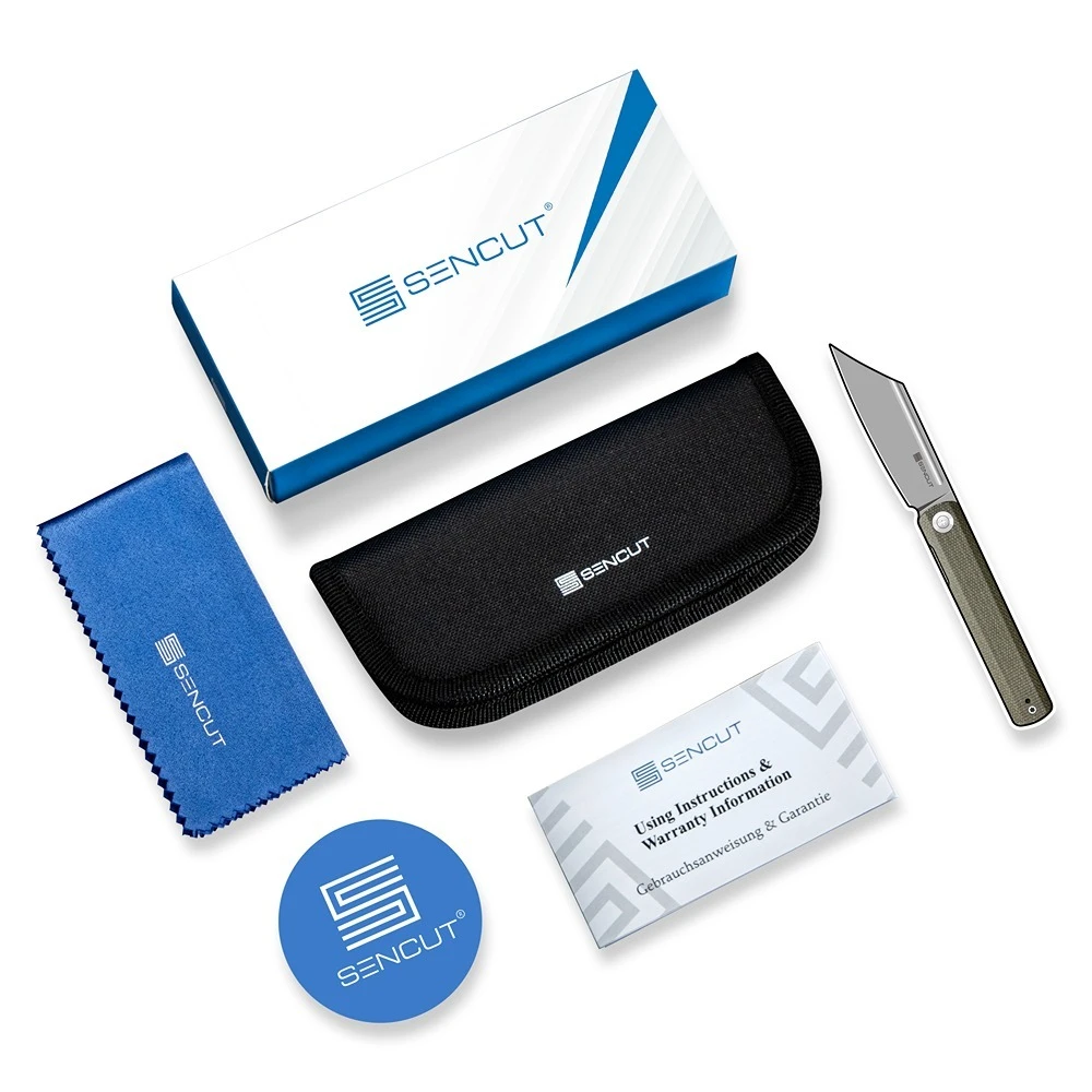 Sencut S20065-3 Vesperon Folding Knife, Black Canvas Micarta - Image 2